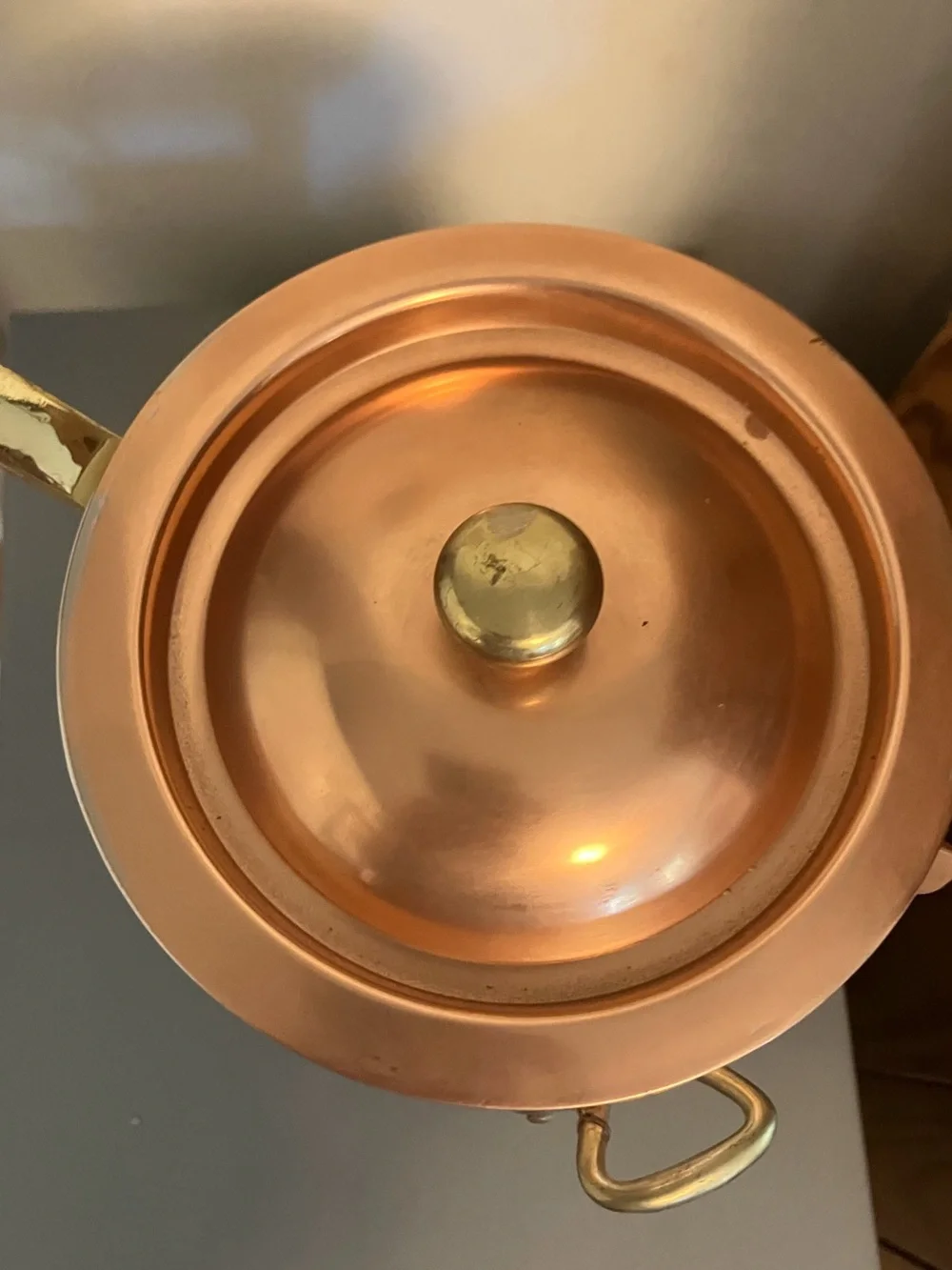 Korea Daewoo SOLID Copper Cookware Fondue Pot & Lid Brass Ceramic Insert New Tag
